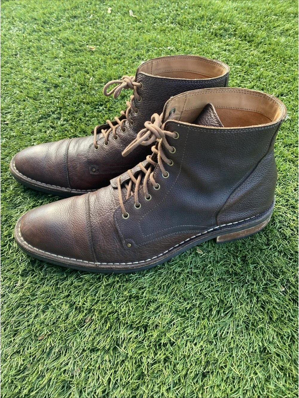 Cole Haan Lace Up Ankle Boots Canton Men’s 12M Chocolate Brown